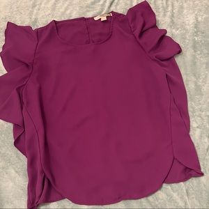 Flutter-Sleeve Woven Top